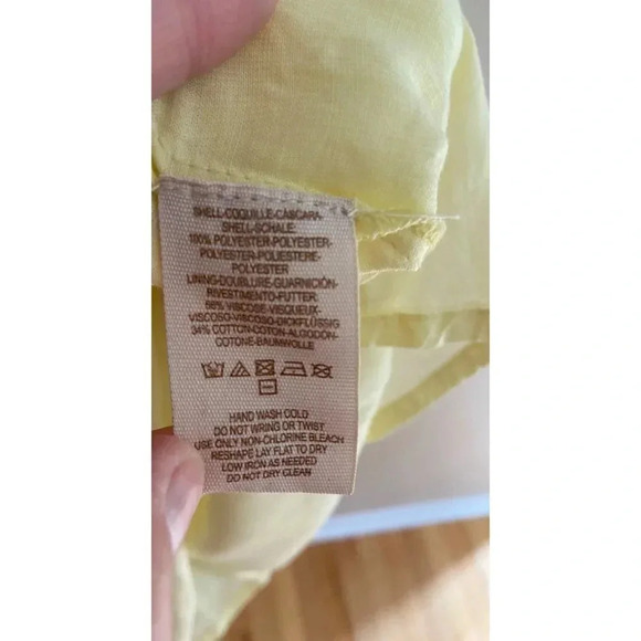 Free People Boho Floral Crochet Lace Dress in Cream & Yellow Size 10 - Picture 8 of 12